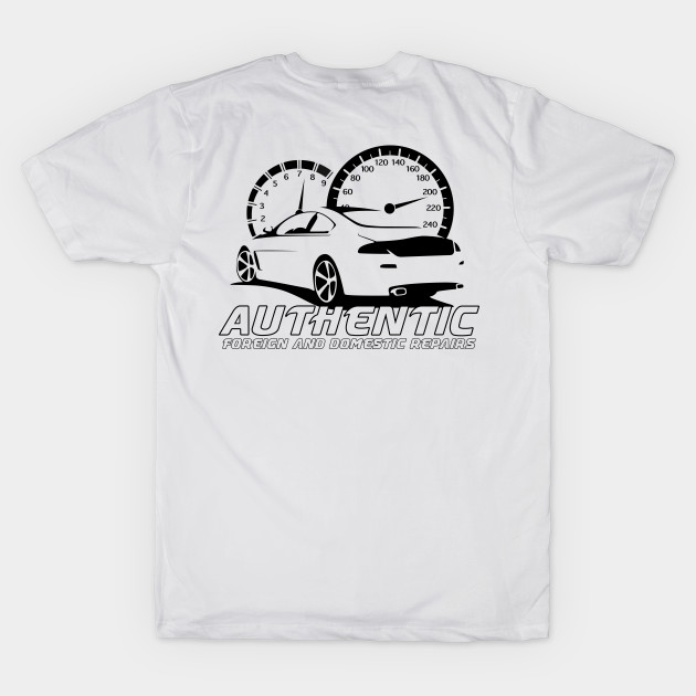 Authentic Auto Black Logo Front and Back by Wheely